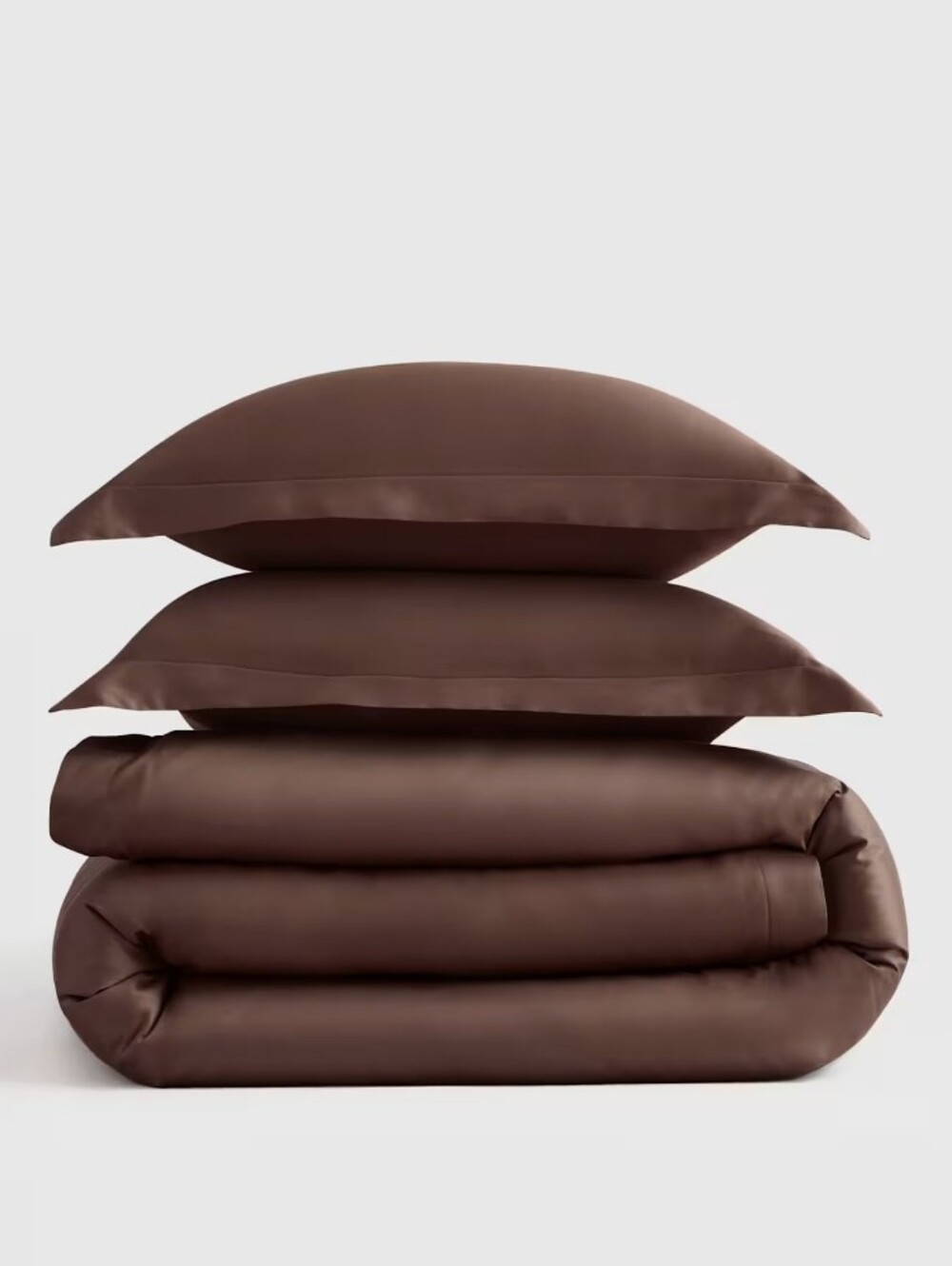 Quince Signature Giza Cotton Sateen Duvet Cover Set - Esspresso Brown